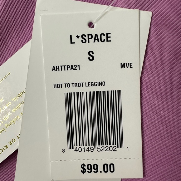 L*Space NWT Ribbed‎ Hot To Trot Legging in Mauve Various sizes - Picture 10 of 12